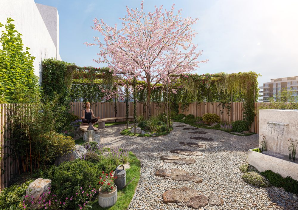 Jardín zen de Serenia Valdebebas