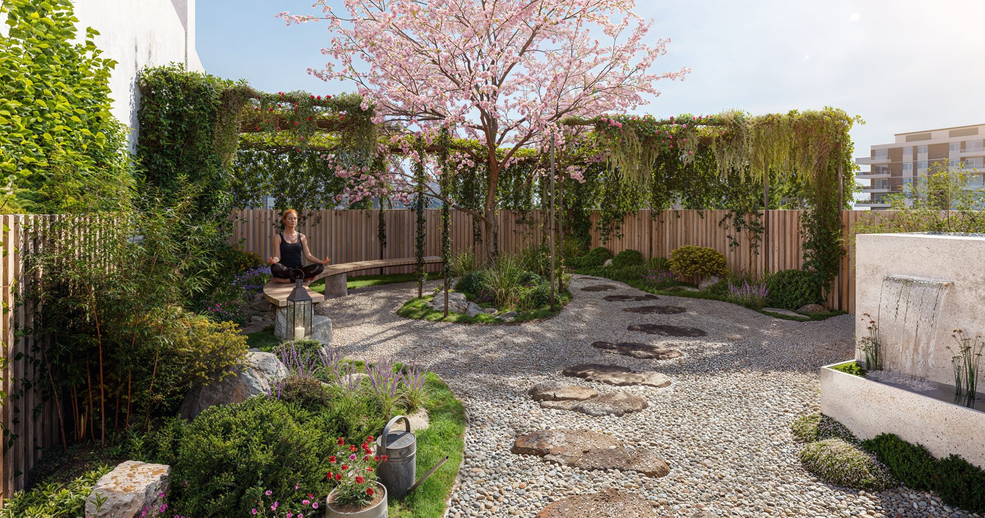 Jardín zen de Serenia Valdebebas
