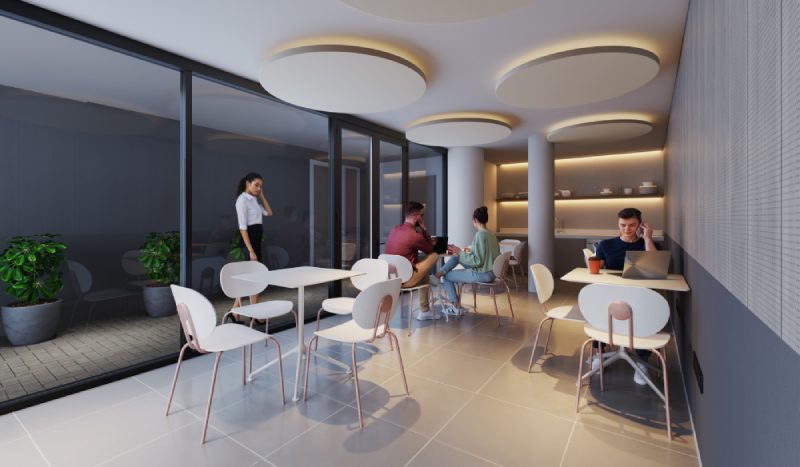 Zona de coworking de Serenia Valdebebas